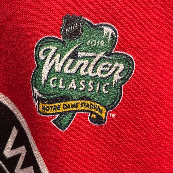 Fabletics Chicago Blackhawks 2019 Winter Classic Noter Dame Stadium Hoodie Large - Picture 3 of 7